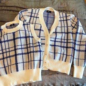 Fashion cardigan and tank sweater set